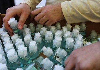 کشف کارگاه تولید مواد ضدعفونی کننده تقلبی در تبریز