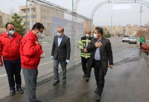 تونل ضدعفونی خودرو در تبریز رونمایی شد