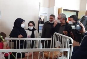 عیادت وزیر بهداشت از بیماران اعزامی شهرستان خوی به بیمارستان مرند
