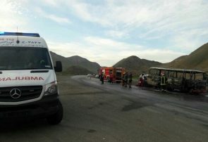 حادثه رانندگی در محور میانه- زنجان/ ۱۰ نفر مصدوم و ۱ نفر کشته شد