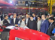 رونمایی از تراکتور شالیزاری در تراکتورسازی ایران با حضور رئیس جمهور و سرپرست وزارت جهاد کشاورزی